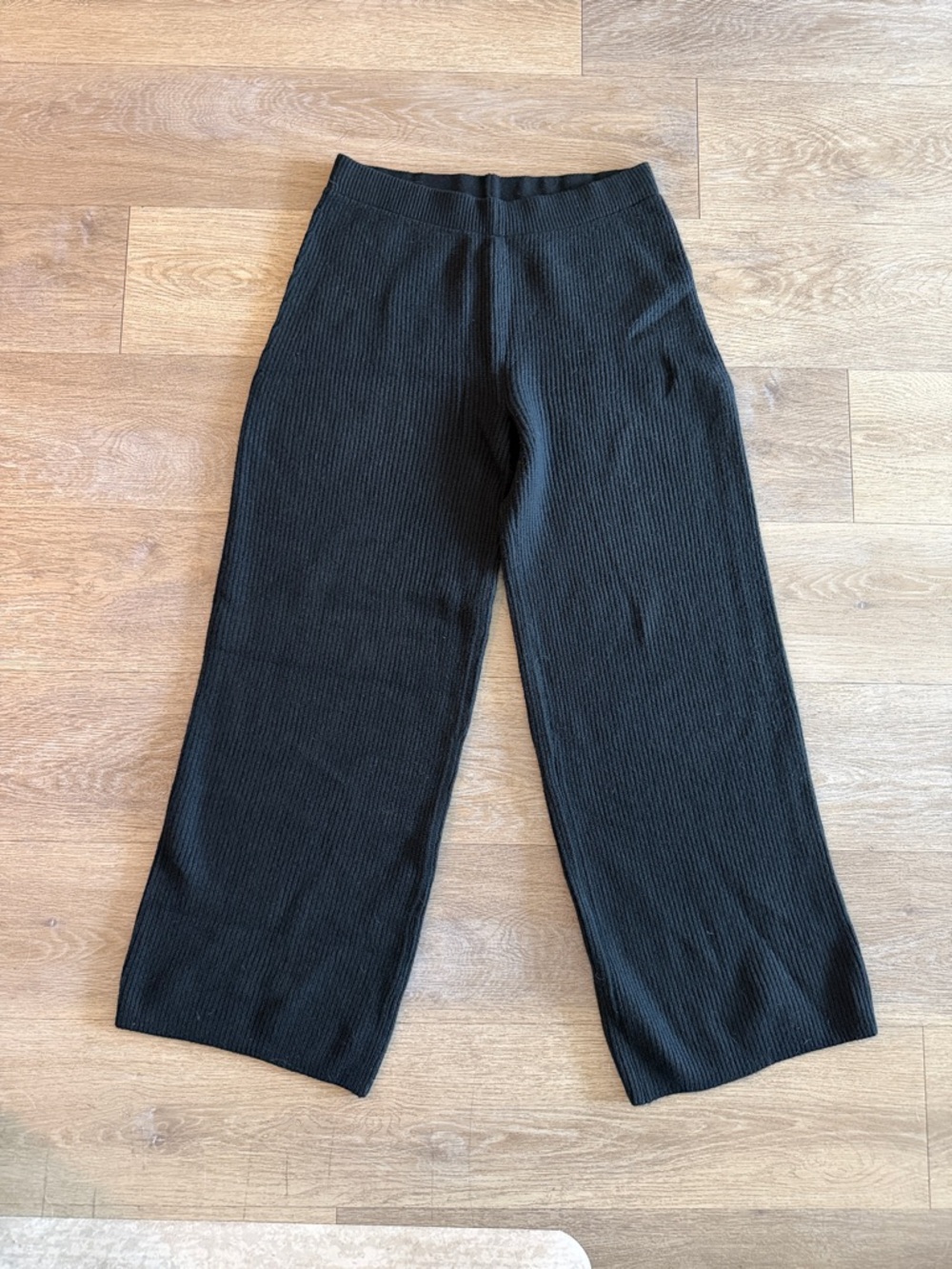 Gap Black Wide Leg Ribbed Knit Pants